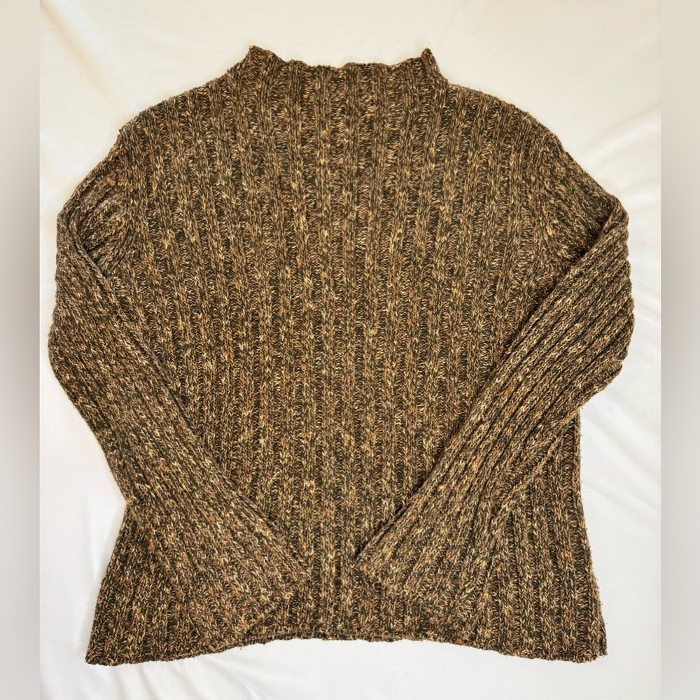 Jones New York Mockneck Rollneck Sweater (Linen & Cotton)
